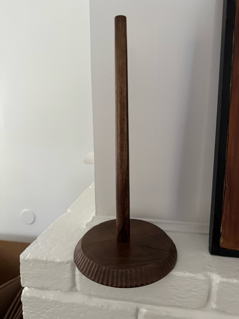 Dark Wood Paper Towel Holder
